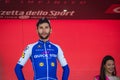 Piancavallo, Italy May 26, 2017: Fernando Gaviria, Qucik Step Team, on the podium