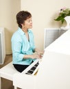 Pianist Playing Church Hymns Royalty Free Stock Photo