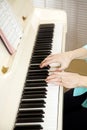 Pianist Plays Church Hymns Royalty Free Stock Photo