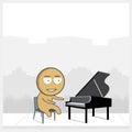 Man playing the piano.