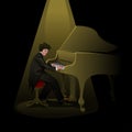 Pianist on stage