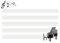 Staff notation background - Grand piano image