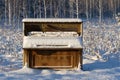 Piano Abandoned in Winter Field Royalty Free Stock Photo