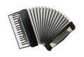 Piano accordion isolated on white. Musical instrument Royalty Free Stock Photo