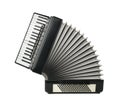 Piano accordion isolated on white. Musical instrument Royalty Free Stock Photo