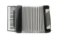 Piano accordion isolated on white. Musical instrument Royalty Free Stock Photo