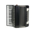 Piano accordion isolated on white. Musical instrument Royalty Free Stock Photo