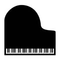 Piano black icon on the white background.