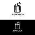 Piano Box logo entertainment business branding design vector Free Vector