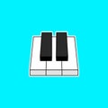 Piano cartoon style icon illustration Royalty Free Stock Photo