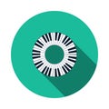 Piano Circle Keyboard Icon