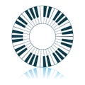 Piano Circle Keyboard Icon