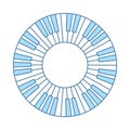 Piano Circle Keyboard Icon