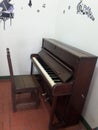 Piano class academic music classroom classical beauty of wooden instruments