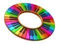 Piano color wheel Royalty Free Stock Photo