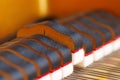 Piano dampers closeup piano Royalty Free Stock Photo