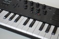 Piano or electone midi keyboard, electronic musical synthesizer Royalty Free Stock Photo