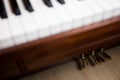 Piano foot pedal Royalty Free Stock Photo