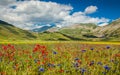 Piano Grande mountain plateau, Umbria, Italy Royalty Free Stock Photo