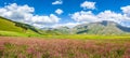 Piano Grande summer landscape, Umbria, Italy Royalty Free Stock Photo