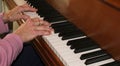 Piano hands with experience Royalty Free Stock Photo