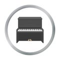 Piano icon in cartoon style isolated on white background. Musical instruments symbol stock vector illustration Royalty Free Stock Photo
