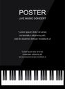 Piano icon and keys of piano concept modern music print and web design piano poster on white vector Royalty Free Stock Photo