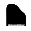 Piano icon. Music instrument silhouette. Creative concept design in realistic style. illustration on white background. Royalty Free Stock Photo