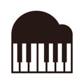 Piano icon Royalty Free Stock Photo