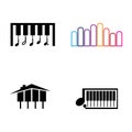 piano icon Vector Illustration design Logo Royalty Free Stock Photo