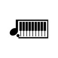 piano icon Vector Illustration design Logo Royalty Free Stock Photo