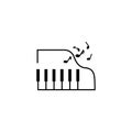 piano icon Vector Illustration design Logo Royalty Free Stock Photo