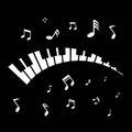 Piano icon vector ilustration Royalty Free Stock Photo