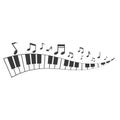 Piano icon vector ilustration Royalty Free Stock Photo