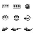 Piano icon vector ilustration template logo Royalty Free Stock Photo