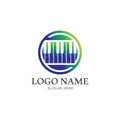 Piano icon vector ilustration template logo Royalty Free Stock Photo