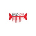 piano icon vector ilustration template Royalty Free Stock Photo