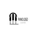 piano icon vector ilustration template Royalty Free Stock Photo