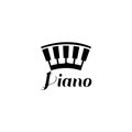 piano icon vector ilustration template Royalty Free Stock Photo