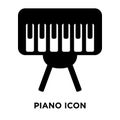 Piano icon vector isolated on white background, logo concept of Royalty Free Stock Photo