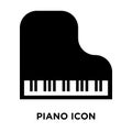 Piano icon vector isolated on white background, logo concept of Royalty Free Stock Photo