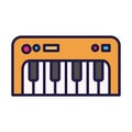 Isolated piano instrument vector design