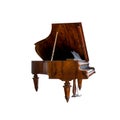 Piano isolated on white background Royalty Free Stock Photo