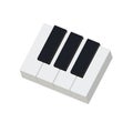 Piano isolated white background Royalty Free Stock Photo