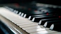 Jazz, Piano, Keys with ivory keys from elephants. Royalty Free Stock Photo