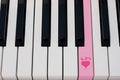 Piano Key with Heart icon Royalty Free Stock Photo