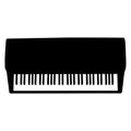 Piano keyboard, Hand drawn, Vector, Eps, Logo, Icon, silhouette Illustration by crafteroks for different uses.