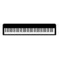 Piano keyboard, Hand drawn, Vector, Eps, Logo, Icon, silhouette Illustration by crafteroks for different uses.