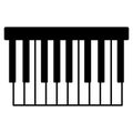 Piano keyboard, Hand drawn, Vector, Eps, Logo, Icon, silhouette Illustration by crafteroks for different uses.