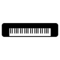 Piano keyboard, Hand drawn, Vector, Eps, Logo, Icon, silhouette Illustration by crafteroks for different uses.